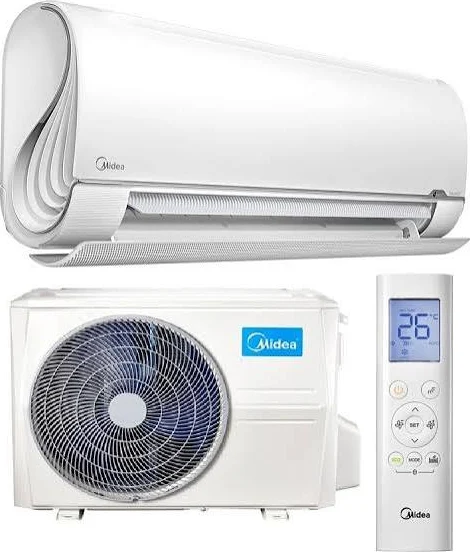 Midea Breezeless+: vnútorná jednotka, diaľkový ovládač a vonkajšia jednotka